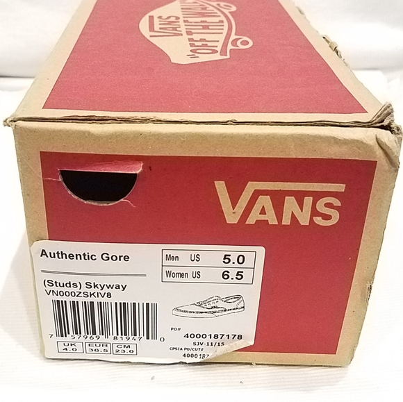 Vans Authentic Gore Skyway ZigZag Turquoise Mens 5 - Picture 10 of 12